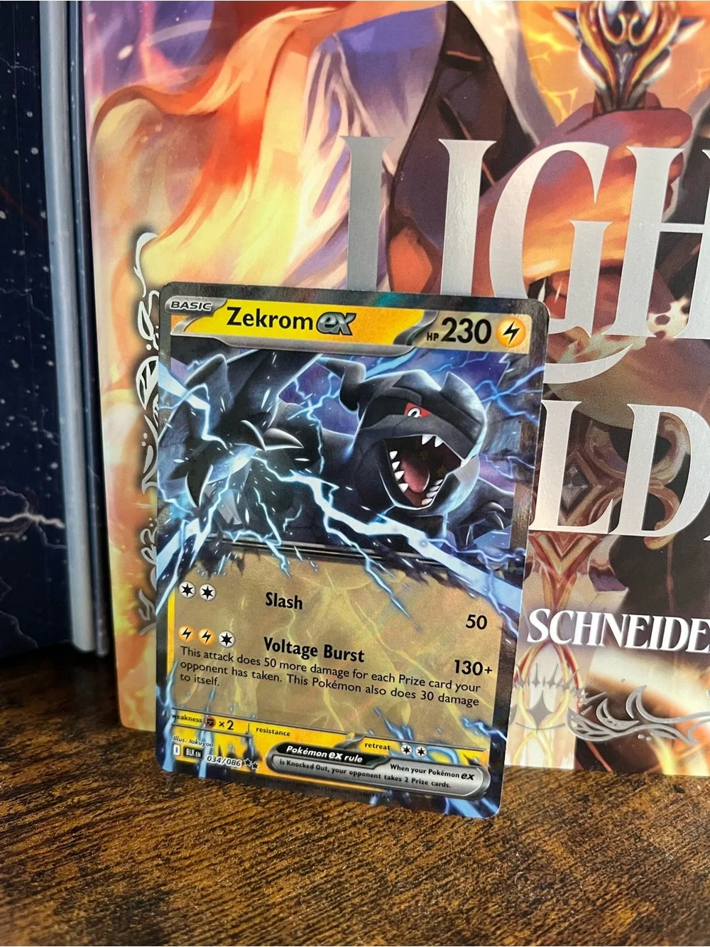 Zekrom ex Holographic Pokemon Black Bolt Trading Card 034/086